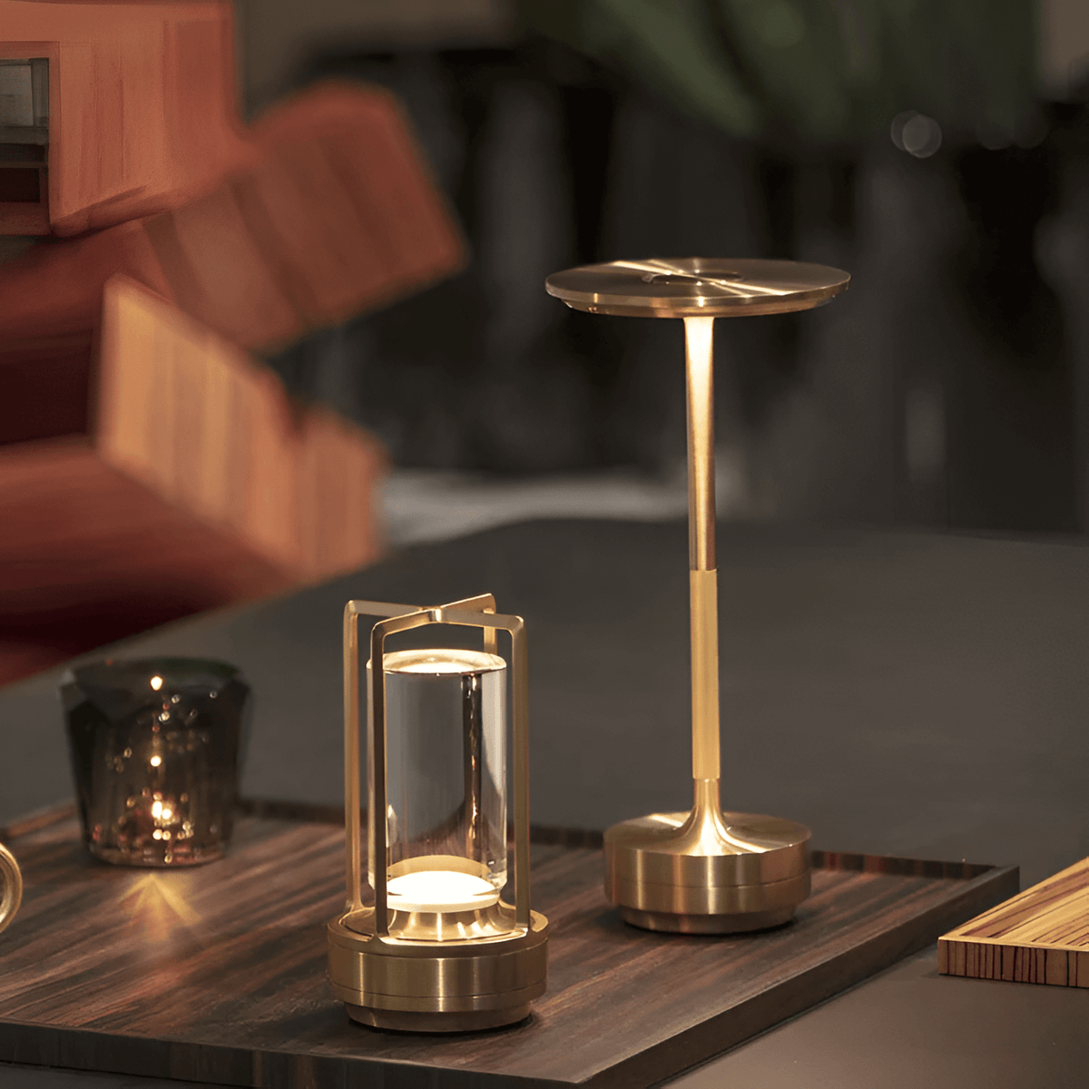AmiGlow Rechargeable Wireless LED Table Lamp with Touch Brightness Control