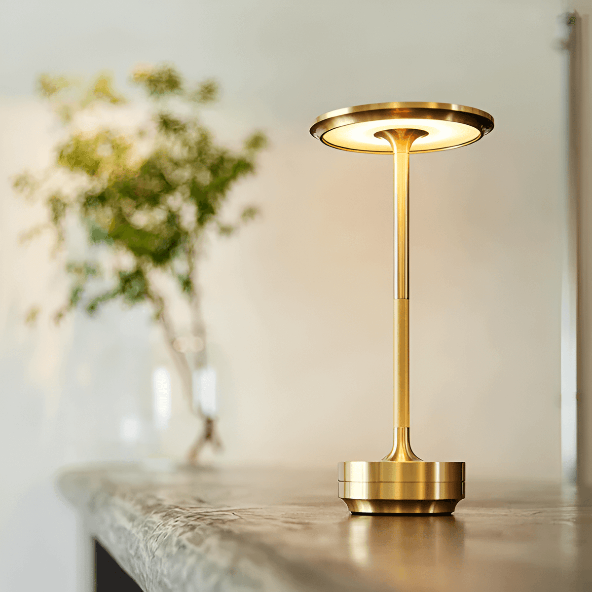 AmiGlow Rechargeable Wireless LED Table Lamp with Touch Brightness Control
