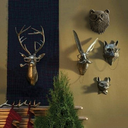 Animal Head Wall Decor Stylish Playful Resin Wall Art