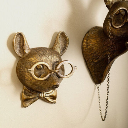 Animal Head Wall Decor Stylish Playful Resin Wall Art