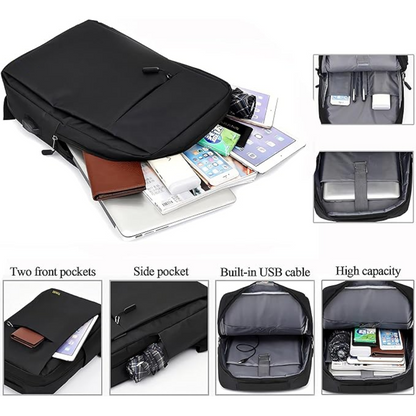 Anti Theft Backpack with USB Charging and RFID Protection