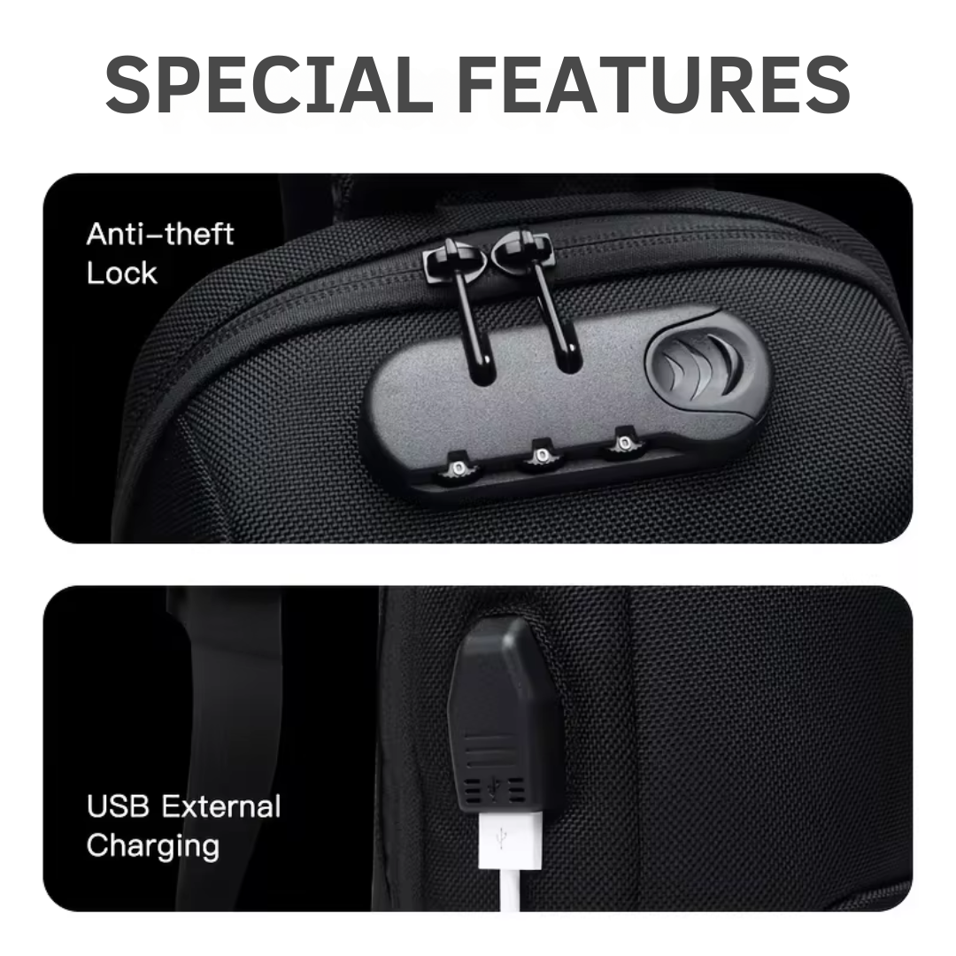 Anti Theft Crossbody Bag with USB Charging Port