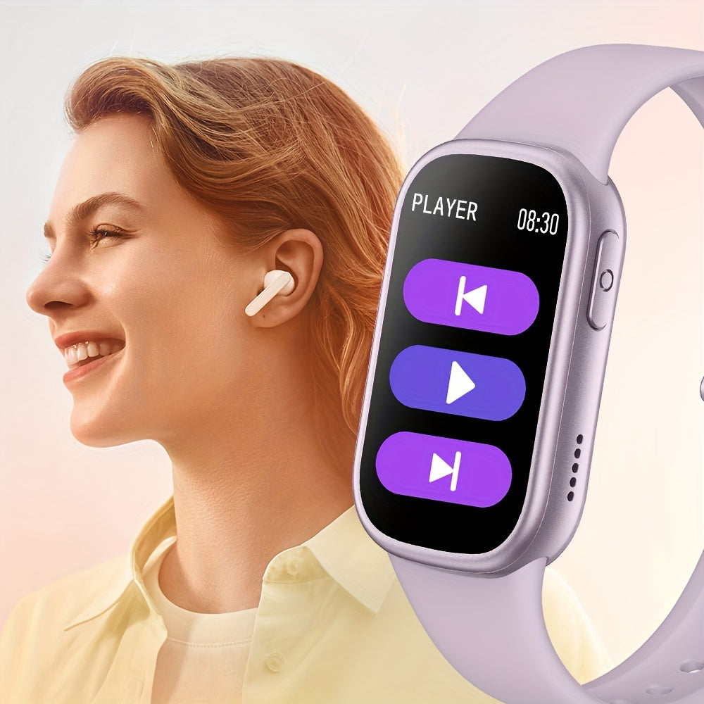 AquaFit Waterproof Smartwatch Fitness Tracker with Long Battery