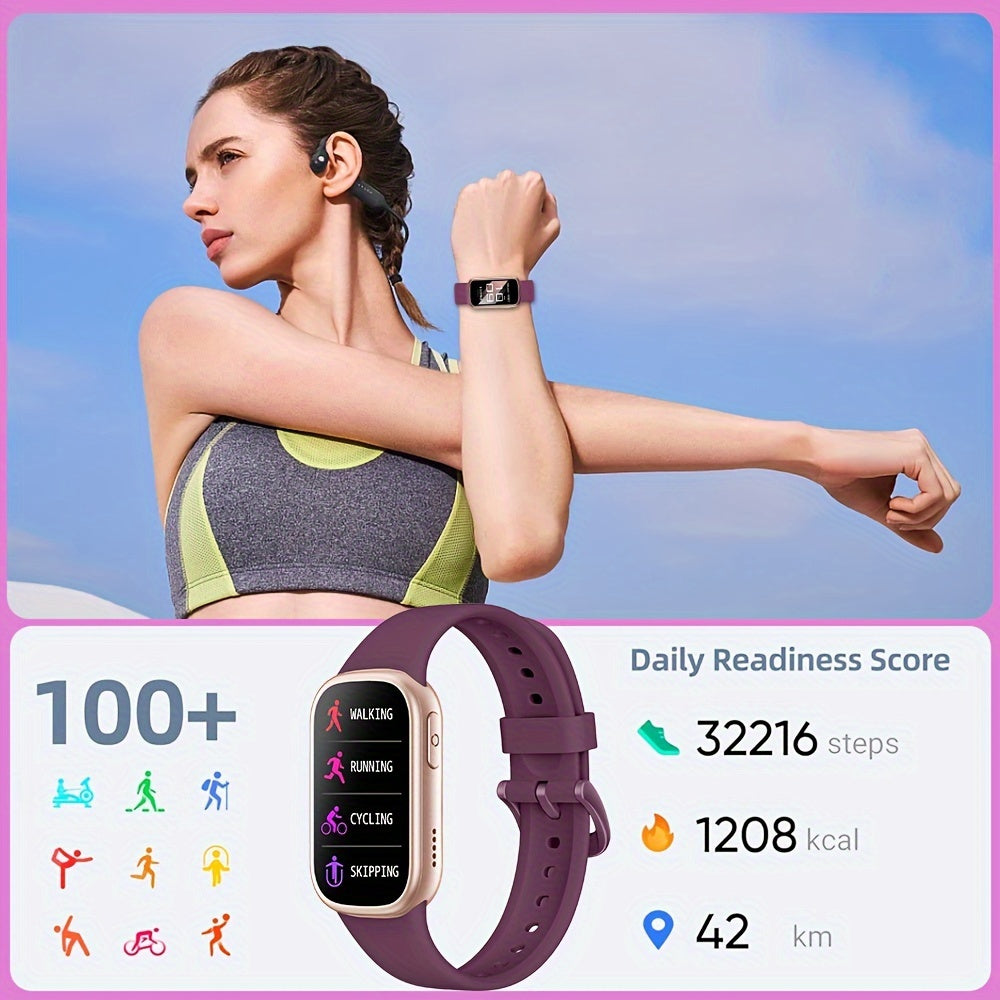 AquaFit Waterproof Smartwatch Fitness Tracker with Long Battery