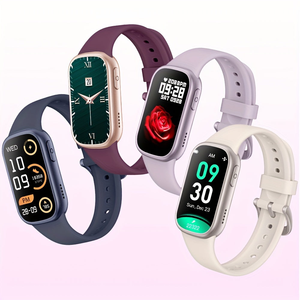 AquaFit Waterproof Smartwatch Fitness Tracker with Long Battery