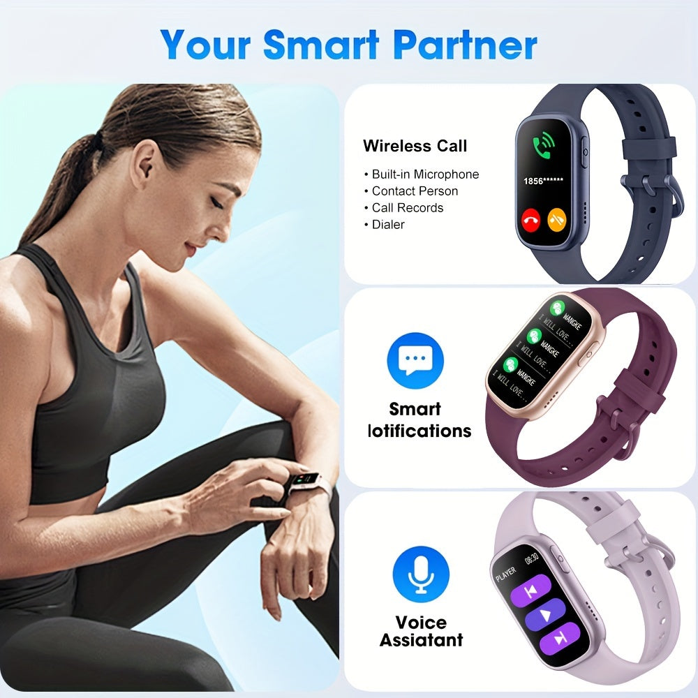 AquaFit Waterproof Smartwatch Fitness Tracker with Long Battery