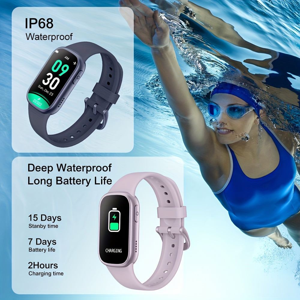 AquaFit Waterproof Smartwatch Fitness Tracker with Long Battery