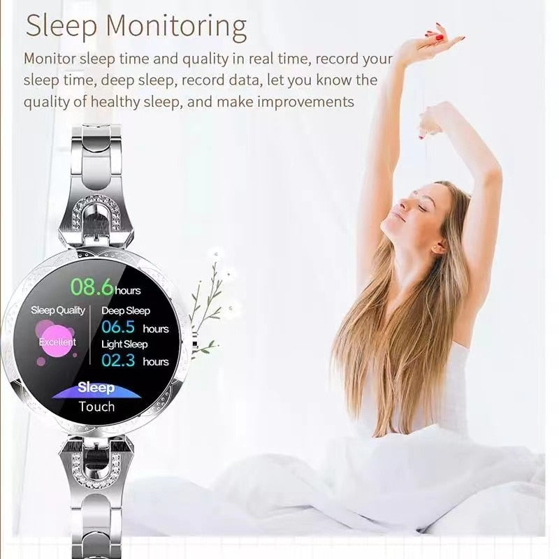 AquaFit Women's Waterproof Fitness Smartwatch