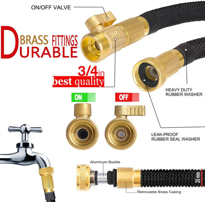 AquaFlex Expandable Garden Hose Lightweight Flexible Leakproof Hose