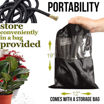 AquaFlex Expandable Garden Hose Lightweight Flexible Leakproof Hose