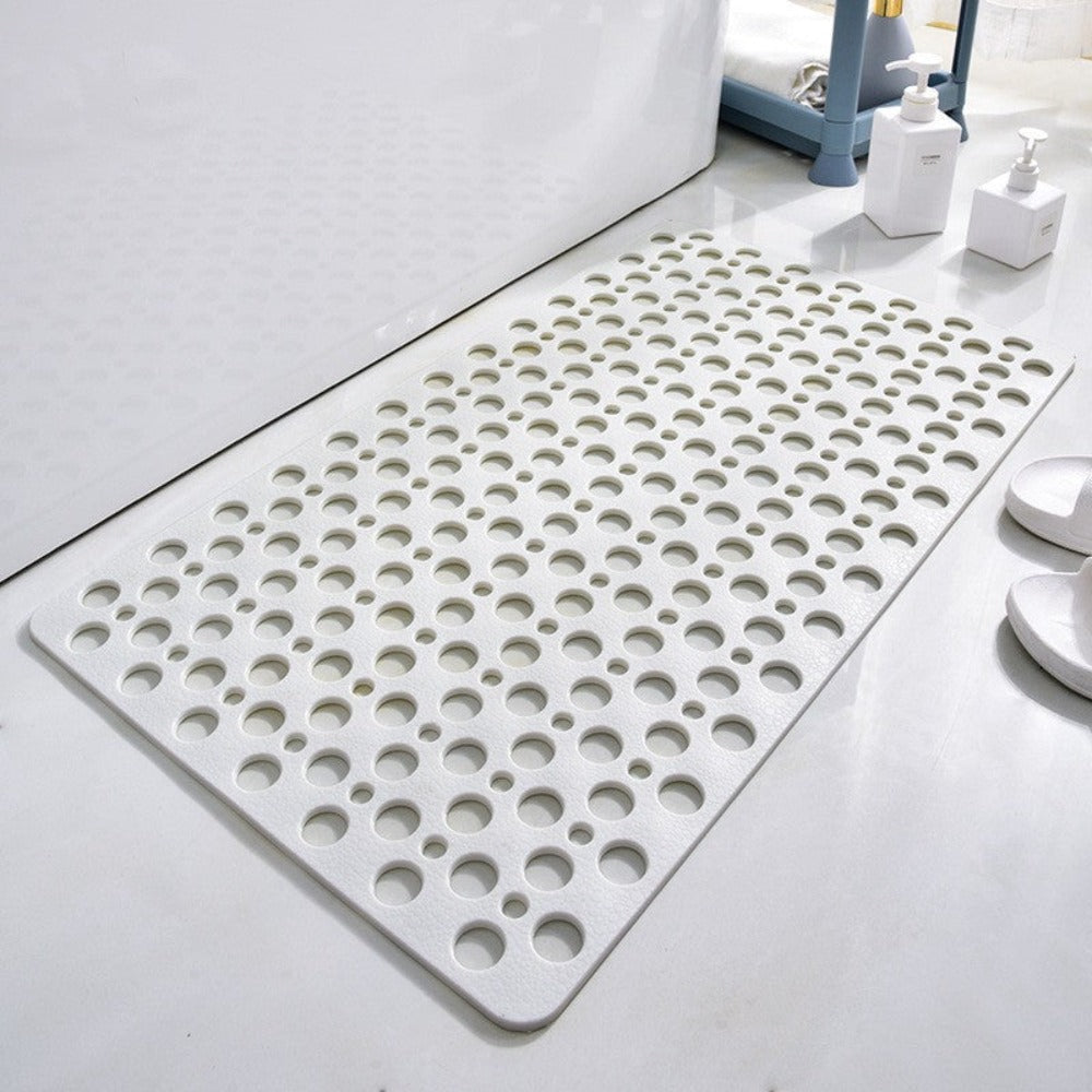 AquaGuard Non Slip Shower Mat with Strong Grip and Quick Drain Design