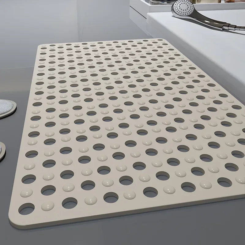 AquaGuard Non Slip Shower Mat with Strong Grip and Quick Drain Design