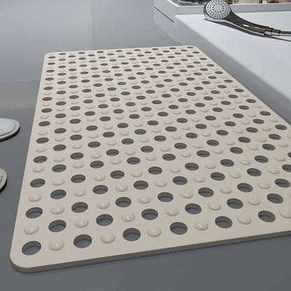 AquaGuard Non Slip Shower Mat with Strong Grip and Quick Drain Design