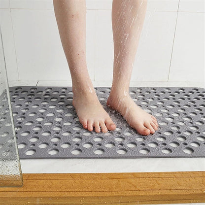 AquaGuard Non Slip Shower Mat with Strong Grip and Quick Drain Design
