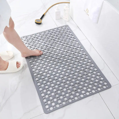 AquaGuard Non Slip Shower Mat with Strong Grip and Quick Drain Design