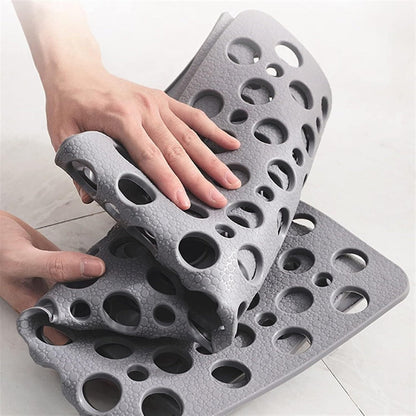 AquaGuard Non Slip Shower Mat with Strong Grip and Quick Drain Design