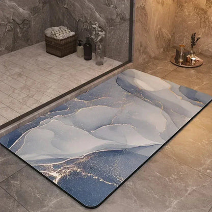 AquaLuxe Quick-Dry Bathroom Mat – Non-Slip Soft Absorbent Floor Mat