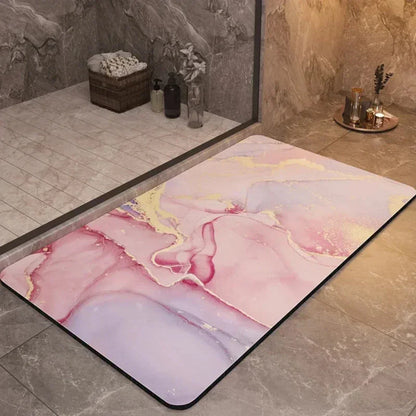 AquaLuxe Quick-Dry Bathroom Mat – Non-Slip Soft Absorbent Floor Mat