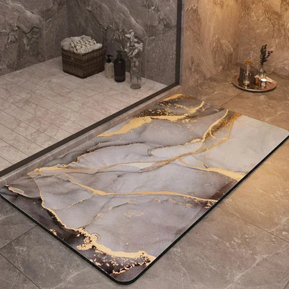 AquaLuxe Quick-Dry Bathroom Mat – Non-Slip Soft Absorbent Floor Mat