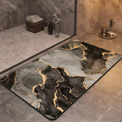 AquaLuxe Quick-Dry Bathroom Mat – Non-Slip Soft Absorbent Floor Mat
