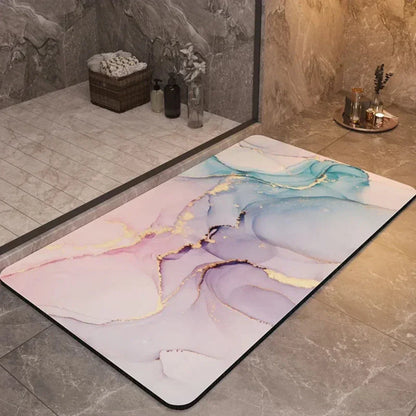 AquaLuxe Quick-Dry Bathroom Mat – Non-Slip Soft Absorbent Floor Mat