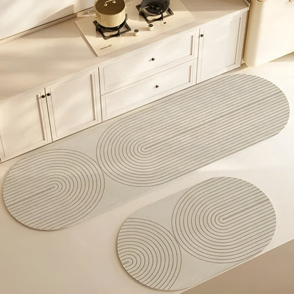 AquaStone Diatomite Bath Mat with Ultra Absorbent Soft Surface and Non Slip Design