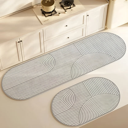 AquaStone Diatomite Bath Mat with Ultra Absorbent Soft Surface and Non Slip Design