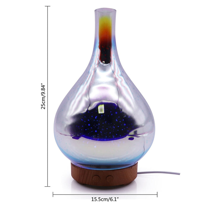 AromaBurst 3D Glass Essential Oil Diffuser with LED Light