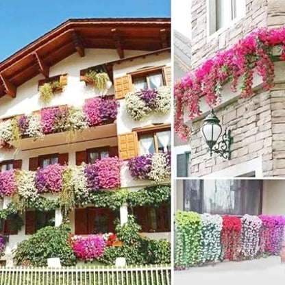 Artificial Cascading Orchid Flowers in Silk-Like Fabric for Indoor and Outdoor Decor