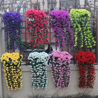 Artificial Cascading Orchid Flowers in Silk-Like Fabric for Indoor and Outdoor Decor