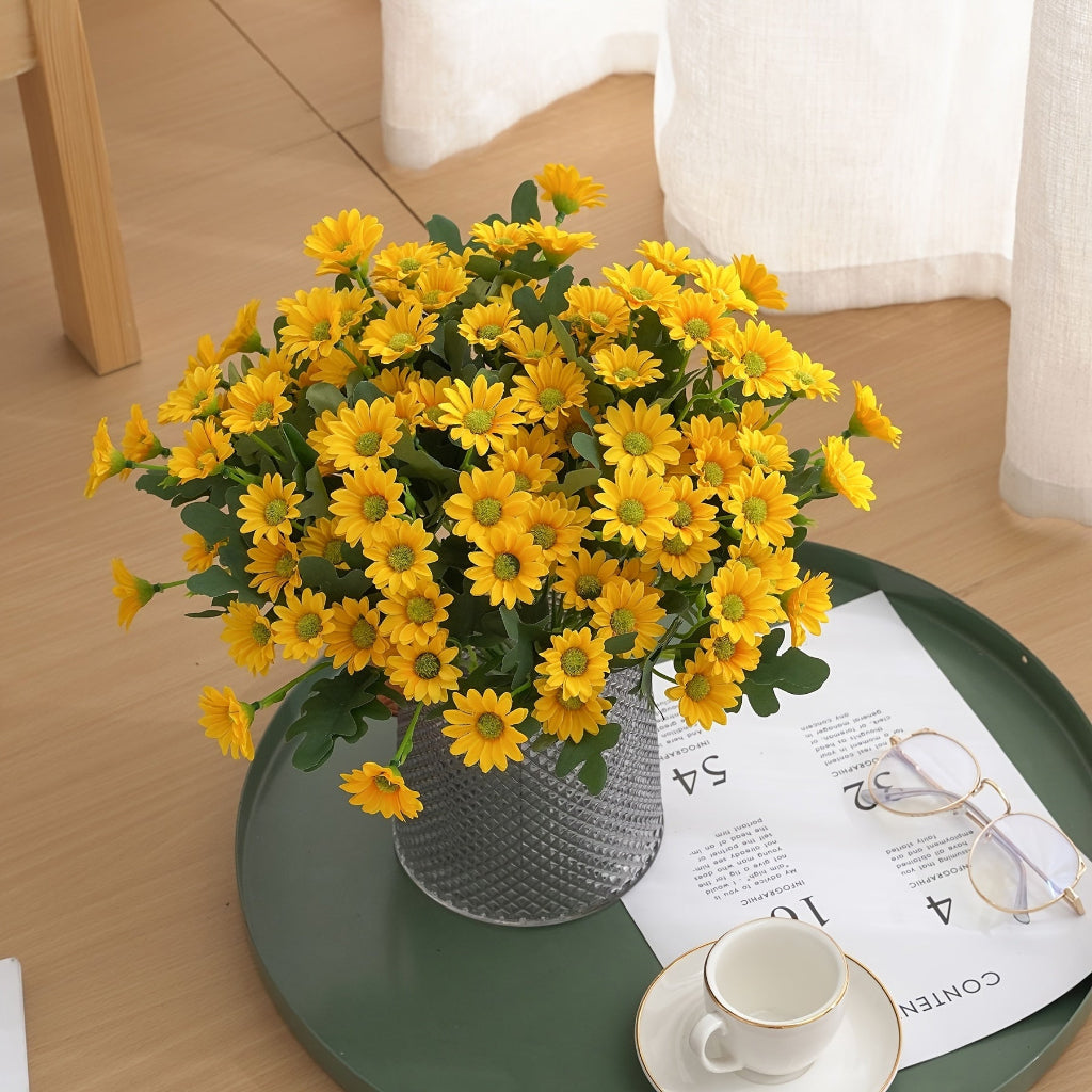 Centre de table en bouquet de marguerites artificielles, décoration intérieure