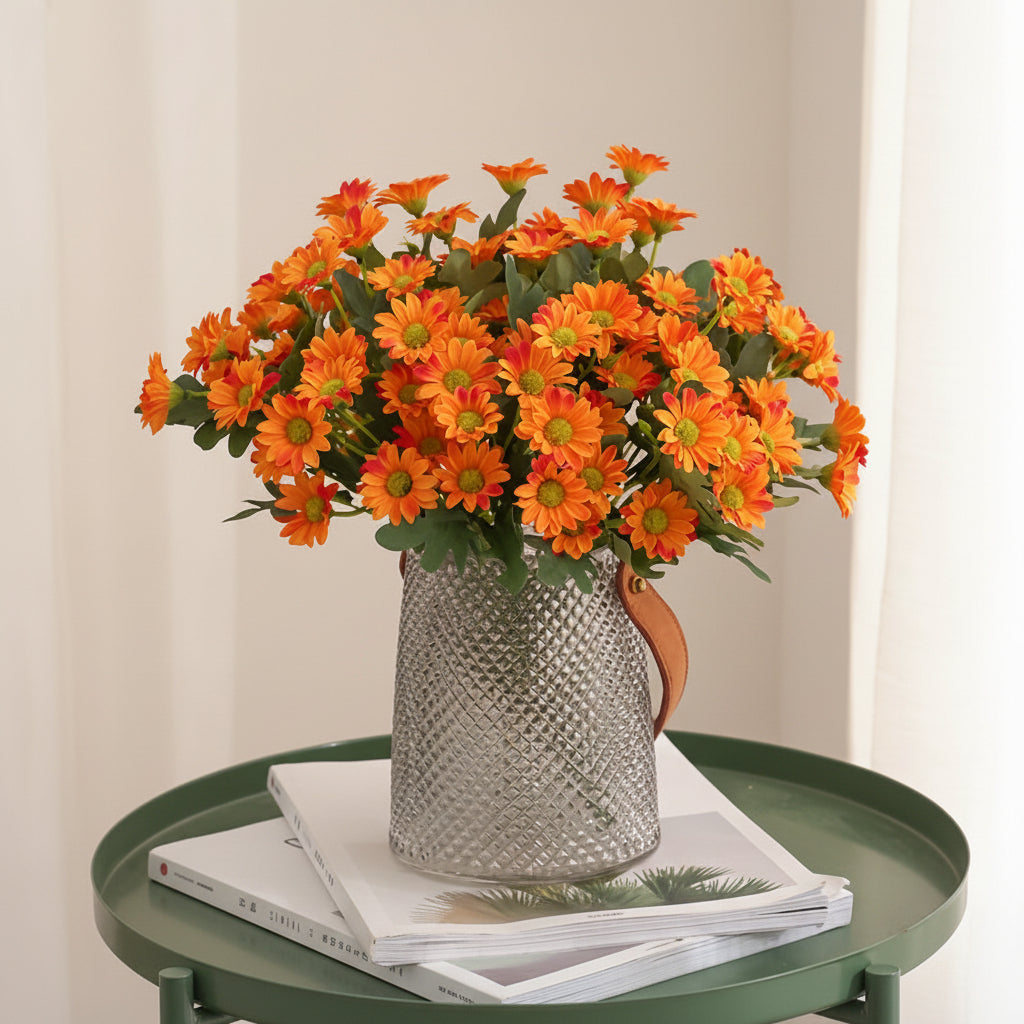 Centre de table en bouquet de marguerites artificielles, décoration intérieure