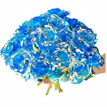 Bouquet di rose artificiali, decorazione da tavolo, composizione regalo