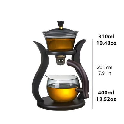 Artisan Magnetic Glass Teapot Set with Infuser Drip Free Design