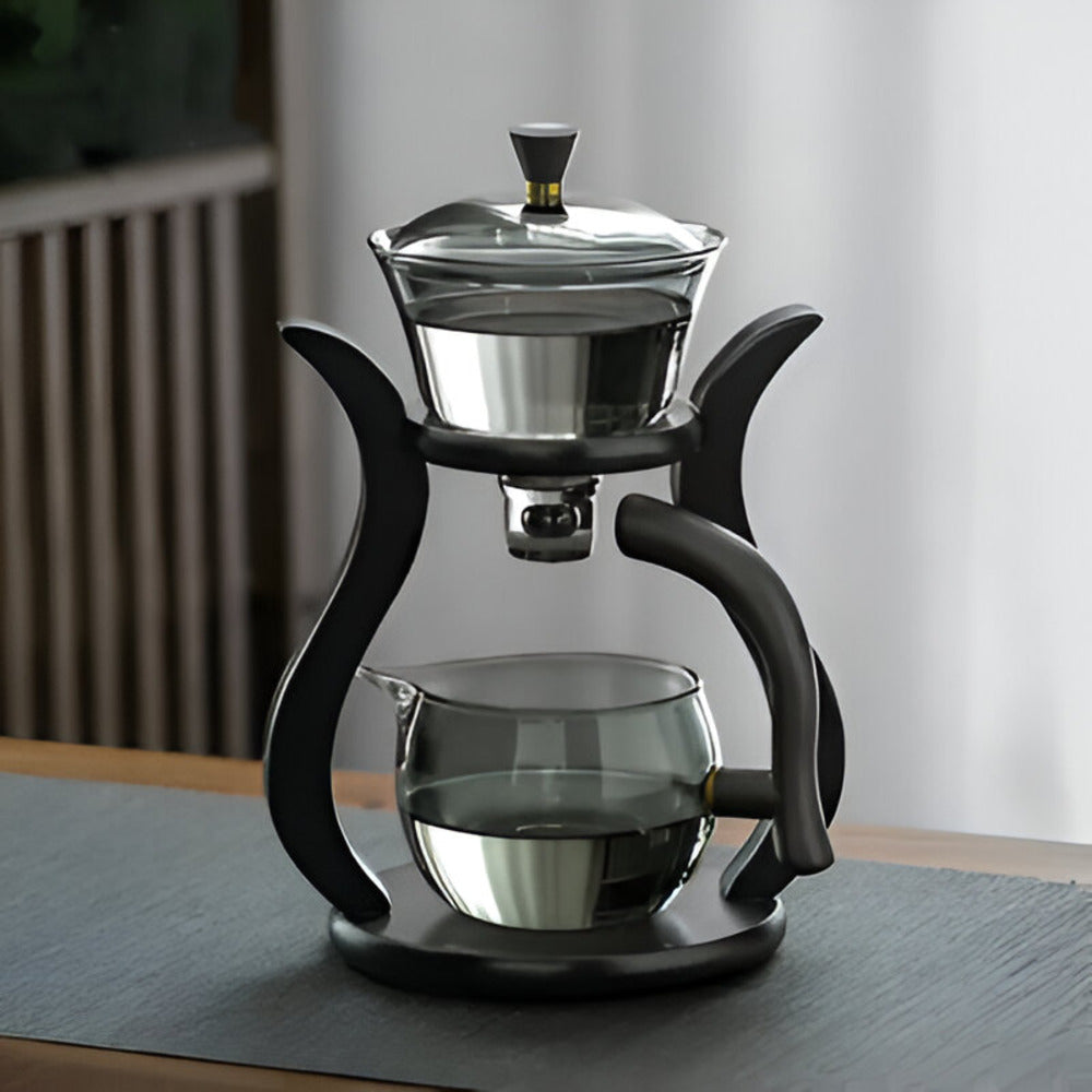 Artisan Magnetic Glass Teapot Set with Infuser Drip Free Design