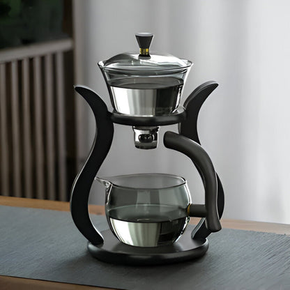 Artisan Magnetic Glass Teapot Set with Infuser Drip Free Design