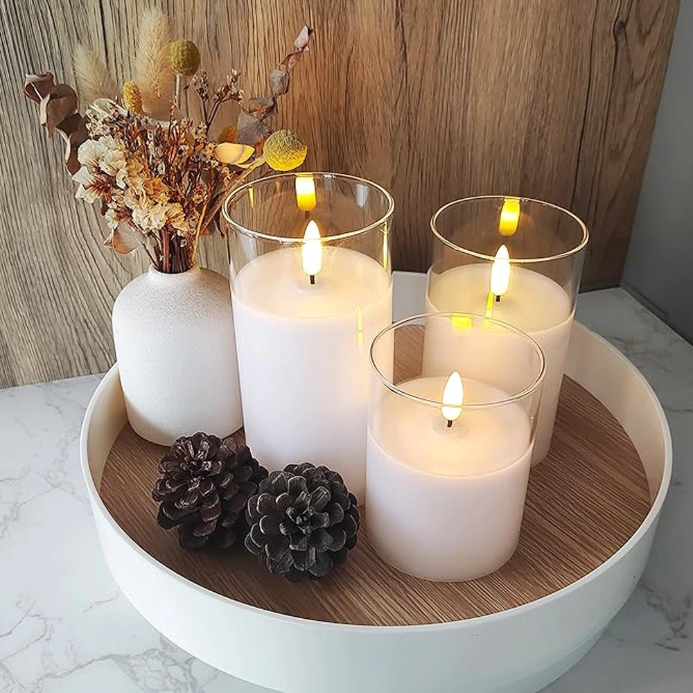 AuraFlame Flameless LED Candle Set with Remote