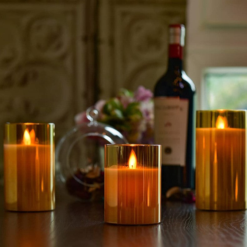 AuraFlame Flameless LED Candle Set with Remote