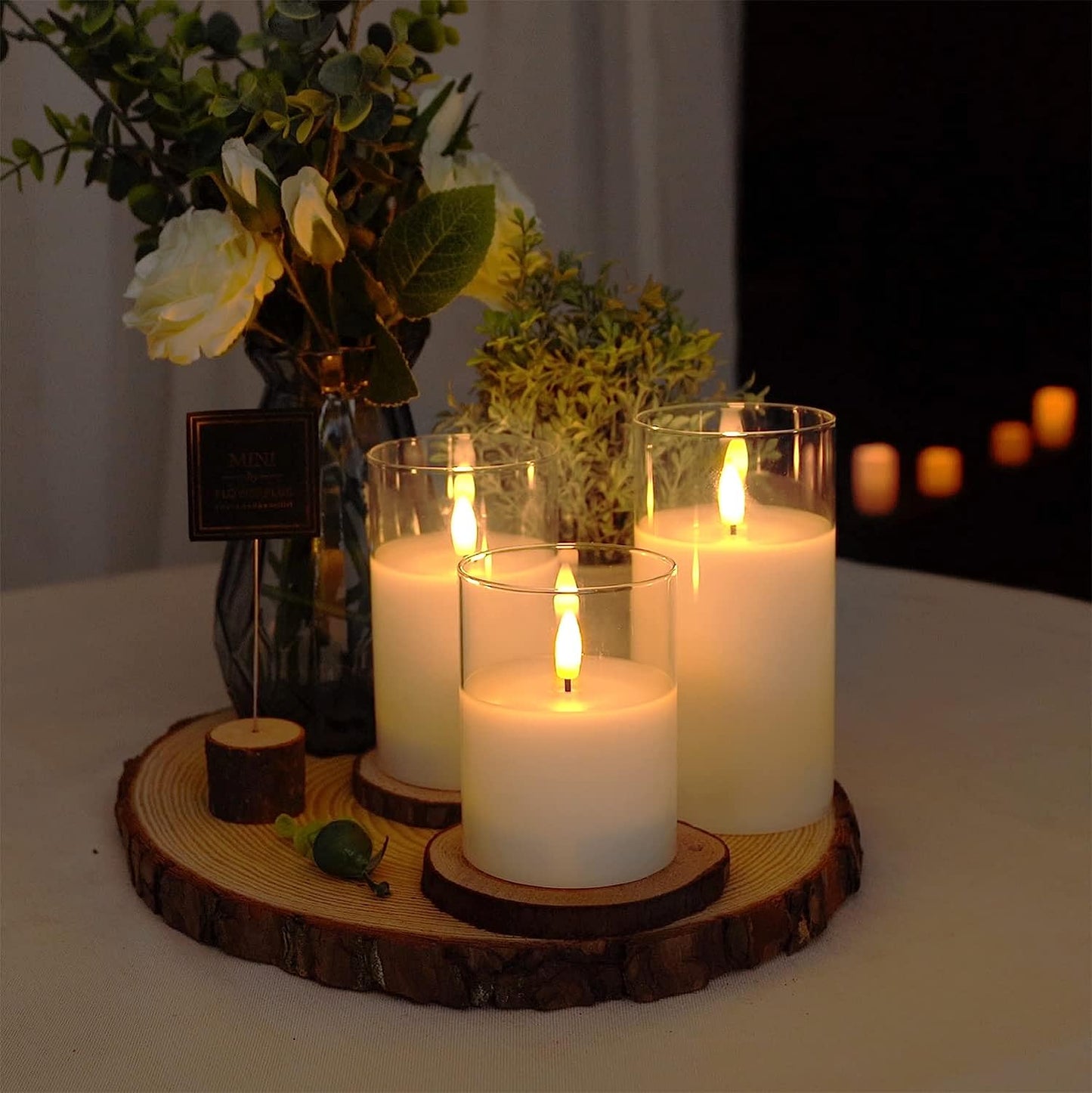 AuraFlame Flameless LED Candle Set with Remote