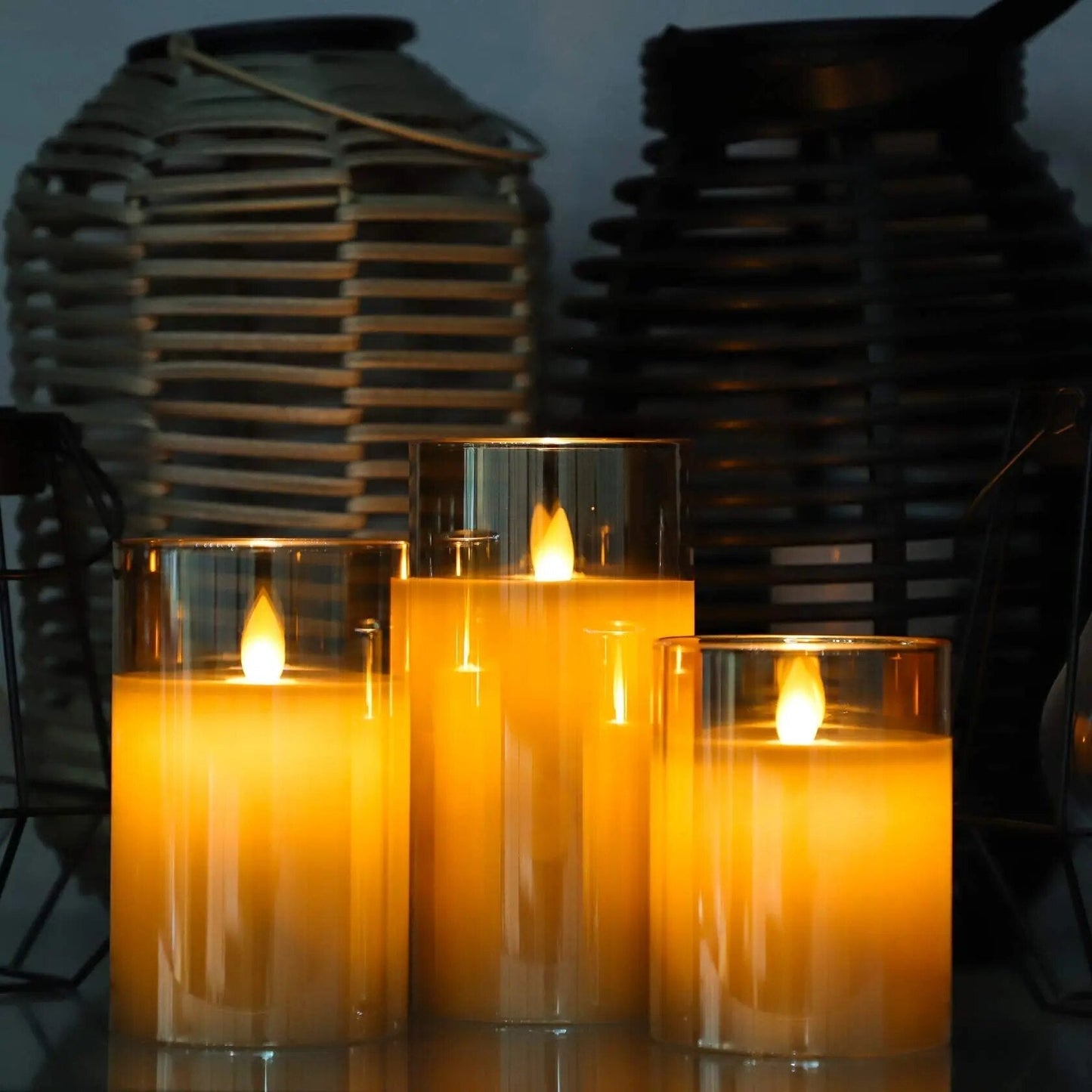 AuraFlame Flameless LED Candle Set with Remote