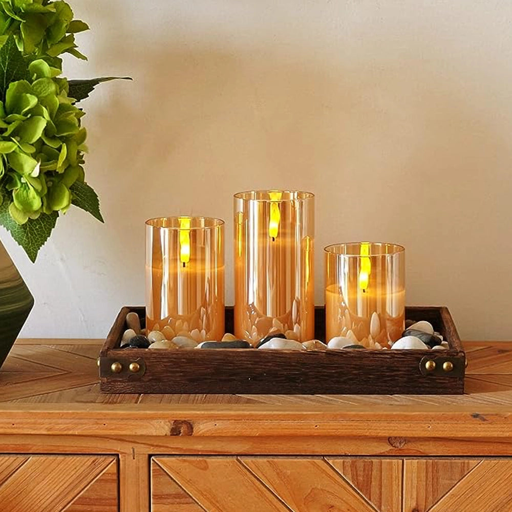 AuraFlame Flameless LED Candle Set with Remote