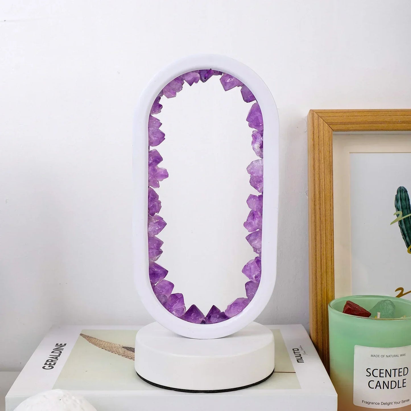 AuraStone Natural Amethyst Serenity Lamp