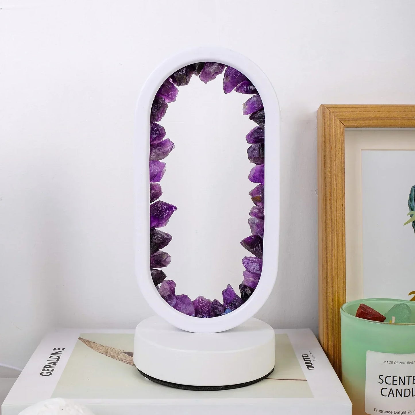AuraStone Natural Amethyst Serenity Lamp