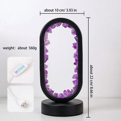 AuraStone Natural Amethyst Serenity Lamp