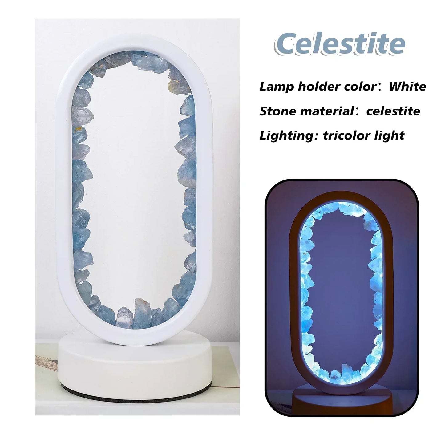 AuraStone Natural Amethyst Serenity Lamp