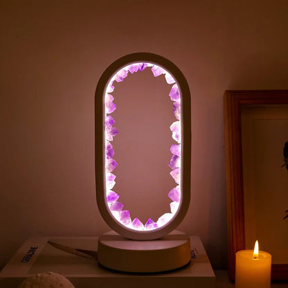 AuraStone Natural Amethyst Serenity Lamp