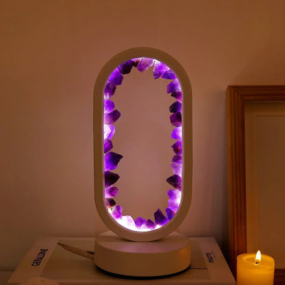 AuraStone Natural Amethyst Serenity Lamp