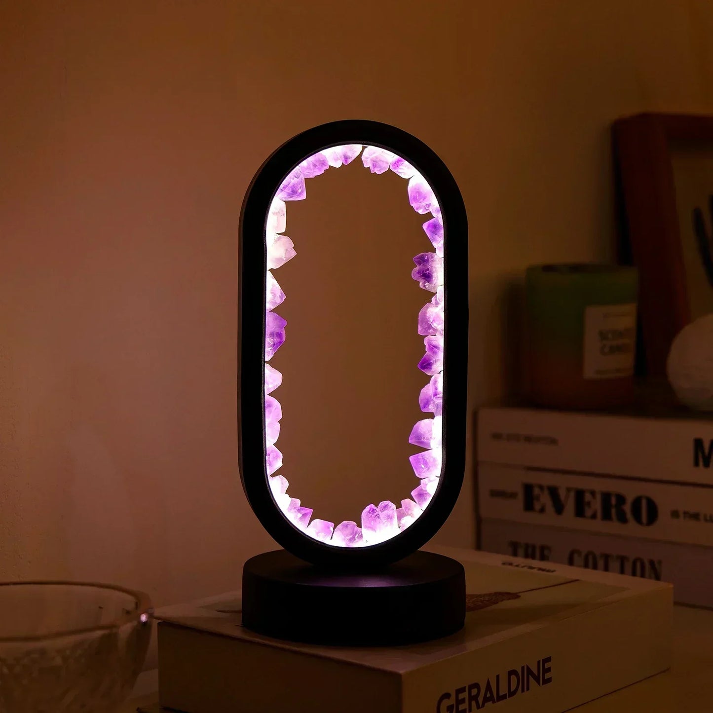 AuraStone Natural Amethyst Serenity Lamp