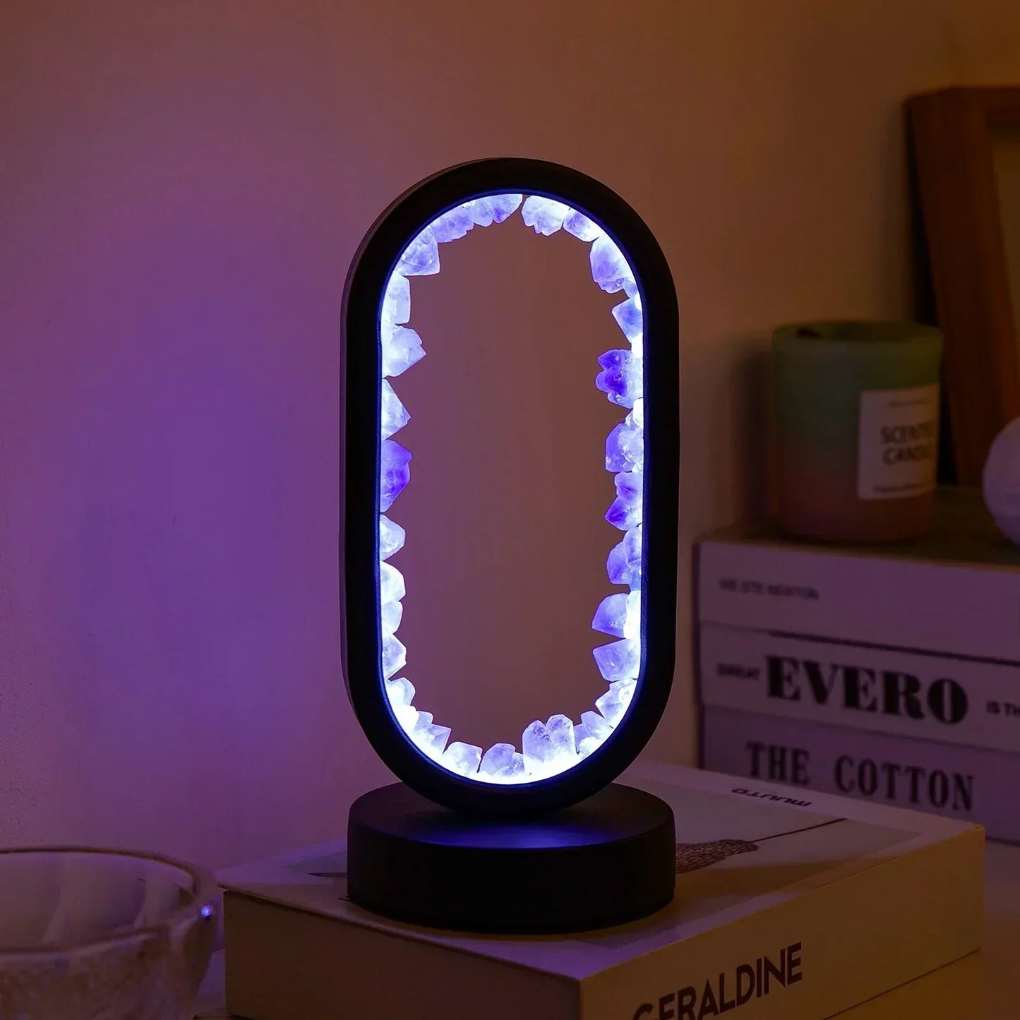 AuraStone Natural Amethyst Serenity Lamp