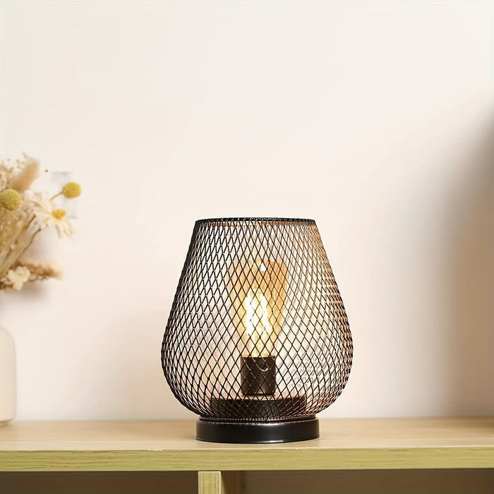 AuroraMesh Industrial Table Lamp Set with Warm Ambient Lighting